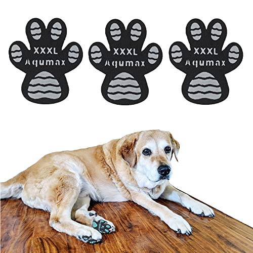 Dog Paw Protector Non-Slip Gripper Traction Pads,Walk Assistant for Senior Dogs,Foot Stickers for Hardwood Floors,Dog Shoes Booties Socks Replacement,6 Sets (24 pcs) XXXL Black - size: XXXL-3.3*3.1 inch(L*W)
