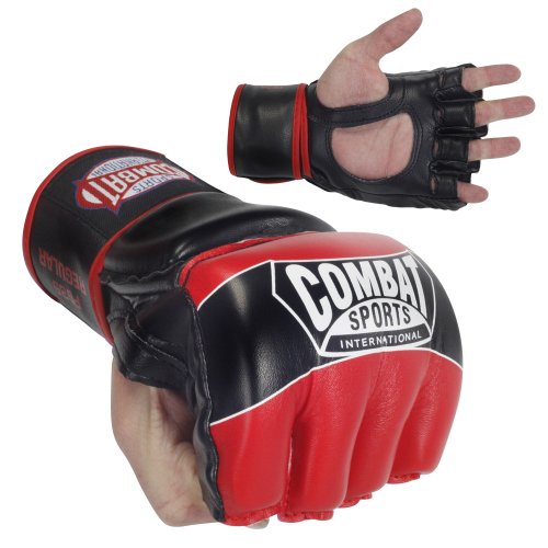 Combat Sports Pro Style Grappling MMA Gloves - color: Red, size: Youth Medium