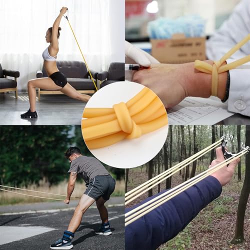 Latex Rubber Tubing 1/4"ID x 3/8"OD Surgical Tubing Slingshot Bands Fitness Hose Tube(50FTYellow) - color: Yellow, size: 50FT
