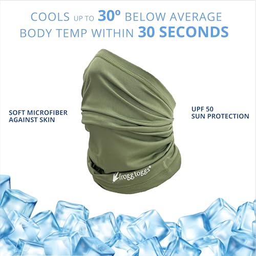 FROGG TOGGS Chilly Pro Cooling Neck Gaiter, Loden Green - color: Loden Green