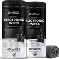 Electronic Wipes Screen Cleaner Streak-Free [2 Pack x40] Computer Screen Wipes, TV Screen Cleaner Wipes, Monitor Wipes for Smart TV, Laptop, iPhone, ipad and more - [Microfiber Cloth + 80 Wipes] - size: 2 Pack (80 Wipes)