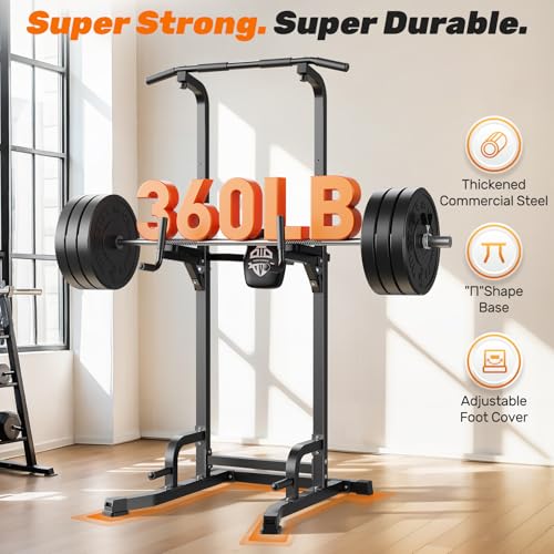 Sportsroyals Power Tower Pull Up Bar Station & Adjustable Dip Bar Station