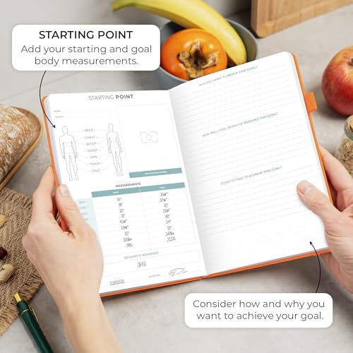 Clever Fox Food Journal - Daily Food Diary, Meal Planner to Track Calories & Nutrients, Weight Tracker Notebook, A5 (Orange) - color: Orange, size: A5 (5.8'' x 8.3'')