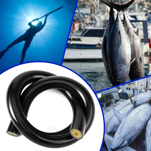 Pangda Fishing Gun Elastic Tube Speargun Band Hose- 1 Pack Natural Latex, 19.7" Long, 0.63" OD & 0.12" ID for Freshwater & Saltwater - color: Black