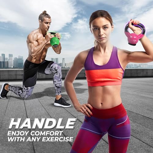 Yes4All Kettlebells Rubber Base, Kettlebell Set for Women, Strength Training Kettlebells Weights (10-65 lbs) - color: G. 30LB - Red