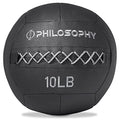 Philosophy Gym Wall Ball - Soft Shell Weighted Medicine Ball with Non-Slip Grip - style: 10 LB