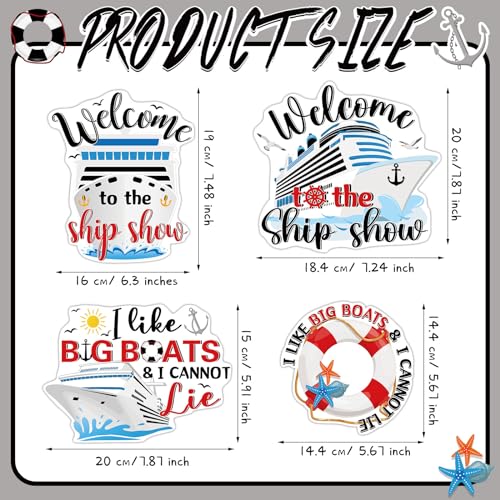 Kanayu 12 Pieces Cruise Door Magnets Decorations, Sea Navigation Ship Car Refrigerator Magnets Stickers Anchor Cruise Cabin Door Fridge Magnetic Decorations for Cabin Carnival Party(Black Style) - style: Black Style