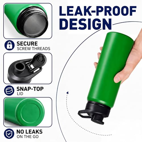 Mimorou 25oz Reusable Aluminum Water Bottles Bulk Multicolor Outdoor Sports Water Bottles for Travel, Gym, Hiking, Cycling, Camping, Fishing, Snap Lid - color: Classic Color