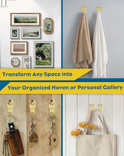 Uniclife 152 Pcs Heavy Duty Picture Hanging Kit, Picture Hanging Hooks,Gold | Picture hangers,10-100 lb weight ratings, for drywall & wood, frame hooks for hanging photos mirrors paintings - size: 152 PCS, style: Gold