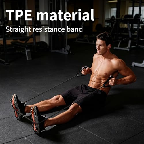 10-Pack Bulk Resistance Bands with Handles, Same Resistance Level, for Resistance Training, Physical Therapy, Home Workouts, Fitness & Pilates - color: Black 35-45LBS