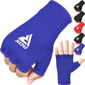 RDX Boxing Hand Wraps Inner Gloves Men Women, Half Finger Elasticated Bandages, Under Mitts Fist Protection, Muay Thai, Kickboxing, MMA, Martial Arts Speed Bag Punching Training - color: Blue White, size: Small