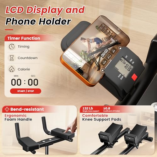 Spine Twist & Stretch Trainer – 4-Level Adjustable Core Workout Machine for Home Gym, Waist Toning, Back Pain Relief, and Full Body Stretching with Digital Timer