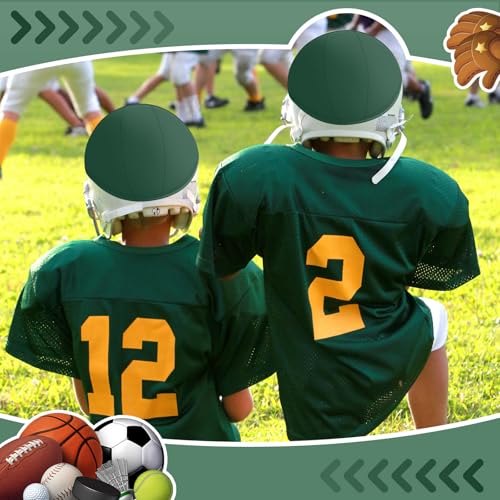 Ramede Football Helmet Covers for Practice Scrimmage Cap Helmet Cover Scrimmage Cap for Youth Adult Football Hockey Training Accessories 10.4 Inch in Diameter - color: Packer Green, size: Regular Style