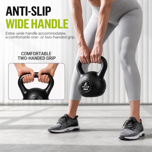 ProsourceFit Vinyl Plastic Kettlebell from 10, 15, 20, 25, 30 and 35 lbs - style: 20lb
