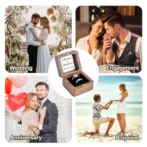 wood ring box (C-custom) - color: C-custom