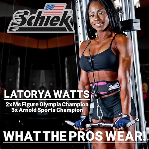 Schiek Sports Model 2004 Nylon 4 3/4" Weight Lifting Belt - Black - color: Pink, size: Small