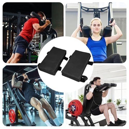 Hack Squat Shoulder Pads - Oxford Cloth Synthetic Rubber 20x11x4cm | Anti-Slip Support Cushion Gym Equipment | Attachment Barbell Pad Shoulder Protection For Home Gym Strength Training Athletes Usepro - color: Black