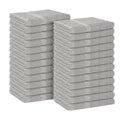 Avalon Towels Salon Towel - Silver Hand Towels Bulk Pack of 24 - 100% Cotton Absorbent Spa, Facial & Gym Towel for Working Out - 16x27 Inches (Not Bleach Proof) - color: Silver