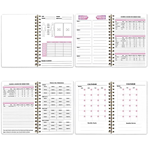 Ceiba Tree Food and Fitness Meal Workout Journal Diary Wellness Log Notebook Planner Weight Loss Diet Exercise Training Health Tracker 6.1x 8.5 inch Hard Cover
