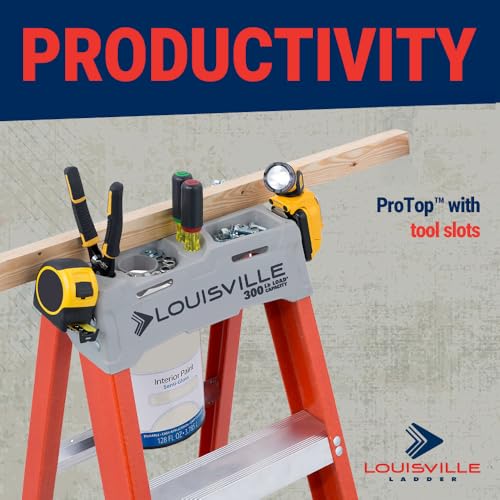 Louisville Ladder FS1508 Ladder, 8-Foot, Orange - size: 8 feet