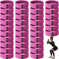 Seenelling 36 Pcs Fabric Resistance Bands for Working Out Non Slip Stretch Exercise Bands Bulk for Women Men Home Gym, Pilates, Yoga, Booty, Leg Training - color: Rose Pink, style: Heavy Resistance