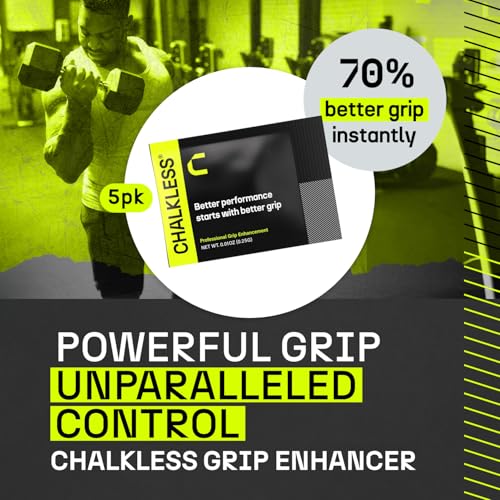 Chalkless Grip Enhancer - Premium Liquid Chalk Alternative & Less Mess Hand Chalk for Weightlifting, Powerlifting, Yoga, Gaming, Climbing, and More, Non-Toxic Long-Lasting & Reliable - style: 0.3 Gram (5 Pack)