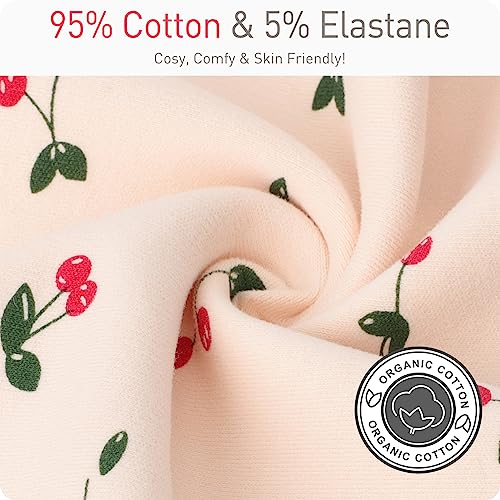 Organic Transitional Baby Swaddling Sack with Arms Up Length Sleeves Mitten Cuffs 0-3 Months Wearable Swaddling Blanket Sleeping Bag for Newborns Boys Girls Sleep Sacks Snug Fit Calms Startle Reflex - color: Lovely Cherry, size: S ( 0-3 Months, 6-14 Lbs )