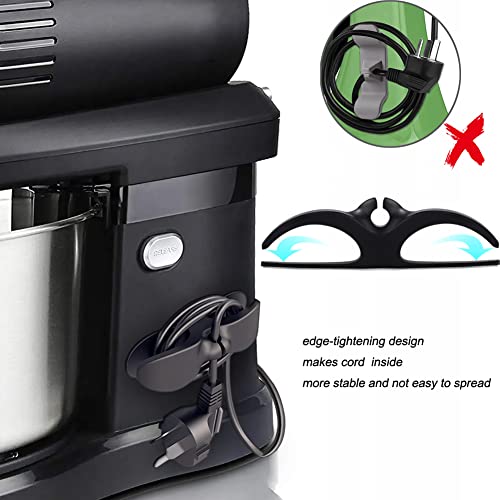 SisBroo Cord Organizer for Appliances, 4PCS Kitchen Appliance Cord Winder Cord Organizers, Cord Holder Cord Wrapper for Appliances Stick on Pressure Cooker, Mixer, Blender, Coffee Maker, Air Fryer - color: white*4