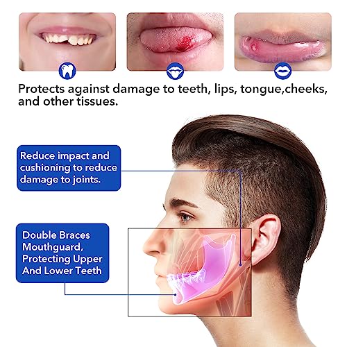Sport Mouth Guard Youth Adult, Mouth Guard for Braces Soft, No Boiling - color: Colourless/Strapless