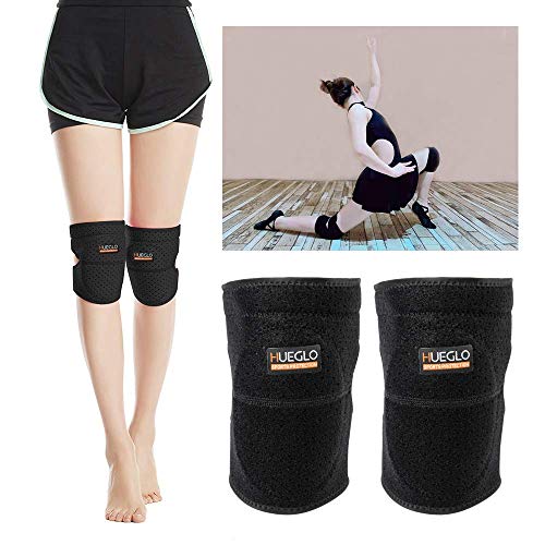 HUEGLO Dance Volleyball Knee Pads for Kids,Soft Cushion for Work,Small | Soft Sponge Pads Prevents Floor Burns,Adjustable Breathable Velcro Straps for Secure Fit.Comfortable for Youth Dance,Sport - color: Black, size: Small