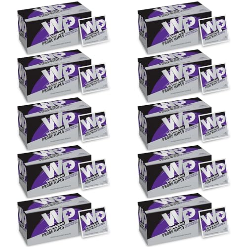 WIPESPLUS Thermometer Probe Wipes – 70% Isopropyl Alcohol Wipes Individually Wrapped for Home Kitchen and Restaurants – 100 Count Box (10 Packs) - size: 100 Count (Pack of 10)