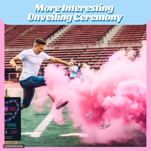 POPUPARTY Gender Reveal Ball with Pink & Blue Powder, for Baby Boy or Girl Gender Reveal, Party Supplies - size: Large