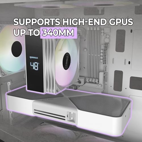 Raidmax i802 Vibe Series ATX Mid Tower Gaming Case Bundle – Tempered Glass Side Panel, Includes 700W 80+ Power Supply, AM1204 Digital Display Air Cooler, and 5 Pre-Installed FRGB Fans (Purple) - color: Purple