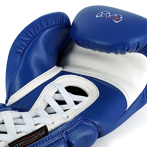 RIVAL Boxing RS1 2.0 Ultra Pro Sparring Gloves, Lace-up Closure - Super-Resistant Microfiber, Soft Inner Lining, and High-Density Padding - color: Blue, size: 18 oz.