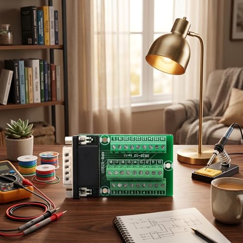 26 Pin DB26 D-SUB Male Adapter to PCB Terminal Module Board Connector with Insulating Mat