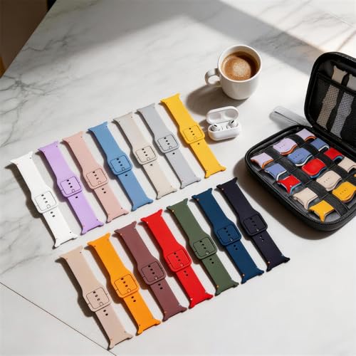 Sport Bands Compatible with Samsung Galaxy Watch 8 7 6 5 40mm 44mm Galaxy 6 Classic 47mm 43mm 8 Classic 46mm Bands Silicone Watch Bands&Storage Organizer for Women Men - size: Galaxy Watch 8/8Classic（M/L）-14 Pack