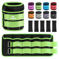 Fragraim Adjustable Ankle Weights 1-3/4/5/6/8/10/12/15/20 LBS Pair with Removable Weight for Jogging, Gymnastics, Aerobics, Physical Therapy - color: Green, style: 7.5 lbs each( 15 lbs pair)