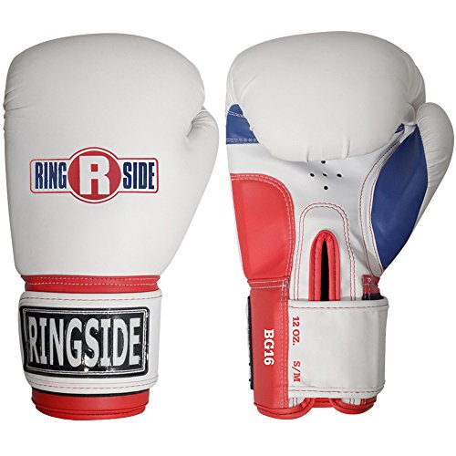 Ringside Pro Style Boxing Training Kickboxing Muay Thai Sparring Gloves - color: White, size: Small-Medium