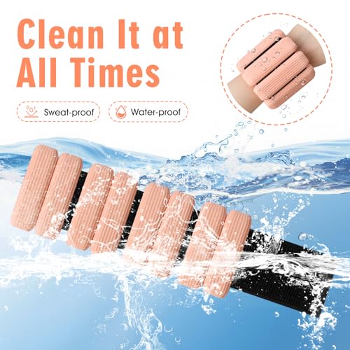 Wrist Weights Set of 2, Wearable Wrist Ankle Weights for Women & Men, Silicone Weighted Bangles Adjustable Arm and Leg Weights for Walking Yoga Pilates Running Dance Gym 2lb - color: Meat Pink