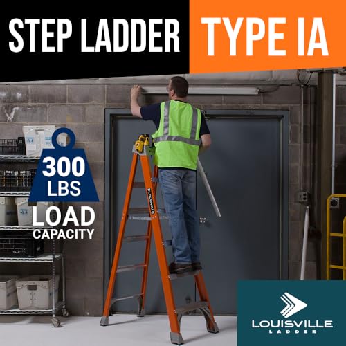 Louisville Ladder FS1508 Ladder, 8-Foot, Orange - size: 8 feet