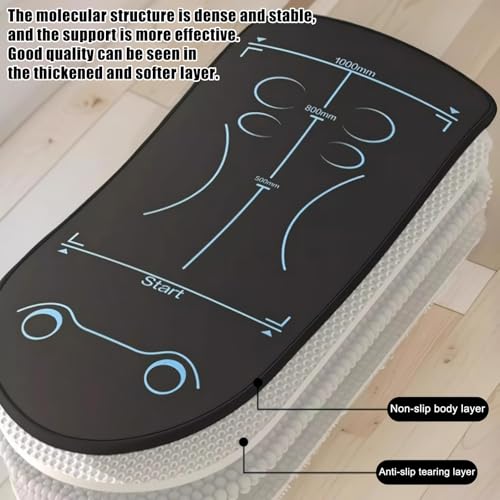 Ab Roller Mat, Non Slip Exercise Equipment Mat For Ab Roller Wheel, Floor Protector Mats, Gym Equipment Workout Pad For Pilates, Skipping, Abdominal Yoga Floor Workouts, 59x24 Inch