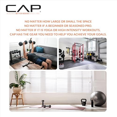 CAP Barbell Standard 1-Inch Cast Iron Weight Plates - Singles & Sets | 1.25-50 lbs | Multiple Options - color: Black, size: 10 lb - Set of 4