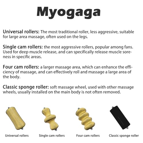 Tennis Elbow Relief & Pain Relief Forearm Roller with Three Replaceable Massage Rollers for Tissue and arm Massager(Comes with 3 Massage Rollers)