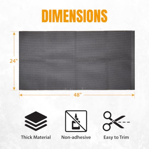 POWERTEC Heavy Duty Non Slip Mat, Anti Slip Mat, 24" x 48" Non Slip Pad Tool Mats for Woodworking Router, Workshop, Sanding, Cabinet, Workbench, Toolbox Drawer & Shelf Liner (71014) - style: Non Slip Mat
