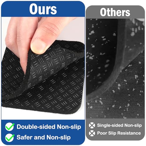 4 Pcs Walking Pad Mat, Treadmill Mat Pads, 4" x 4" x 0.2" Double-Sided Non-Slip Exercise Equipment Mat, High Density Silicone Anti Vibration Pad for Protect Floors, Noise Reduction - size: 4"x4"x0.2" (4PCS)