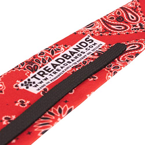 TreadBands Men's Performance Non-Slip Headbands - color: Red Bandana