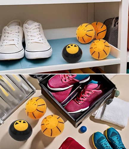 Shoe Deodorizer Odor Eliminator Ball -Sneaker Deodorizers balls Car Air Fresheners Odor Eaters for Shoes, Gym Bags, Closet and Locker 6 Pack (Fresh Linen)