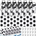 18 Set Soccer Cooling Towels with Plastic Container and Name Card 40"x12" Microfiber Breathable Chilly Ice Towel Sweat Towels Bulk for Neck Players Team Gift Sport Running Party Favors - style: Soccer