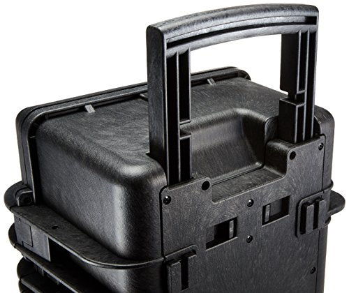 Amazon Basics Hard Protective Camera Case with Wheels, Large, Black, 22"L x 14"W x 9.8"H - size: Large