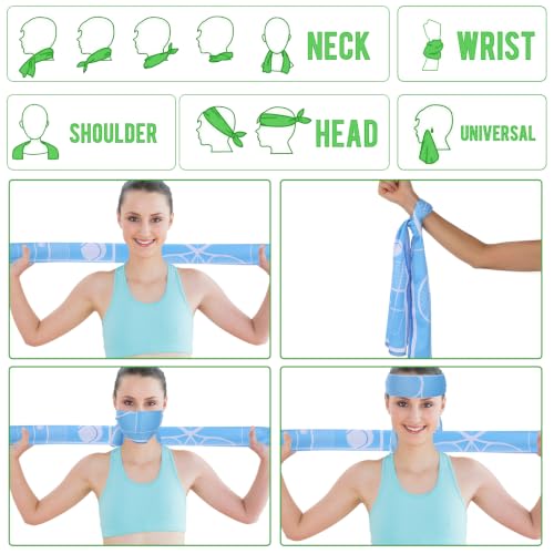 30Pcs Tennis Cooling Towels 40 x 12 Inch Towel Microfiber Breathable Chilly Sport Rags Absorbent Sweat Washcloth Sport Team Gifts Workout Ice Towel for Athletes Coach Gym Party Favors - style: Tennis